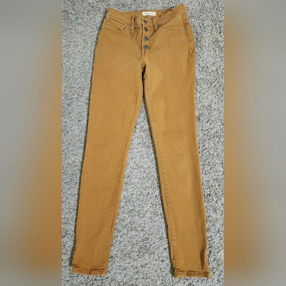 Madewell 9” Mid Rise Skinny Jeans Buttonfly Front Garment-Dyed  Women Size 27 - Picture 1 of 10